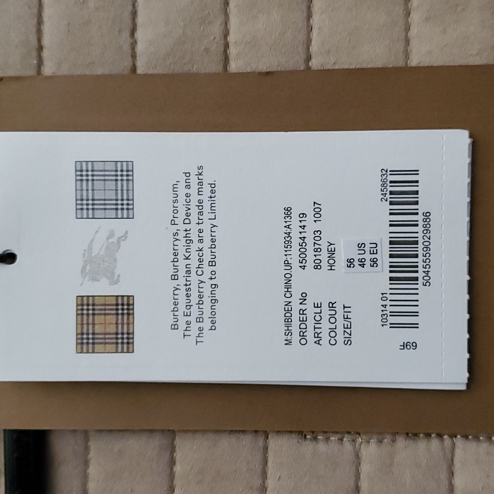 New Burberry Chino Pants